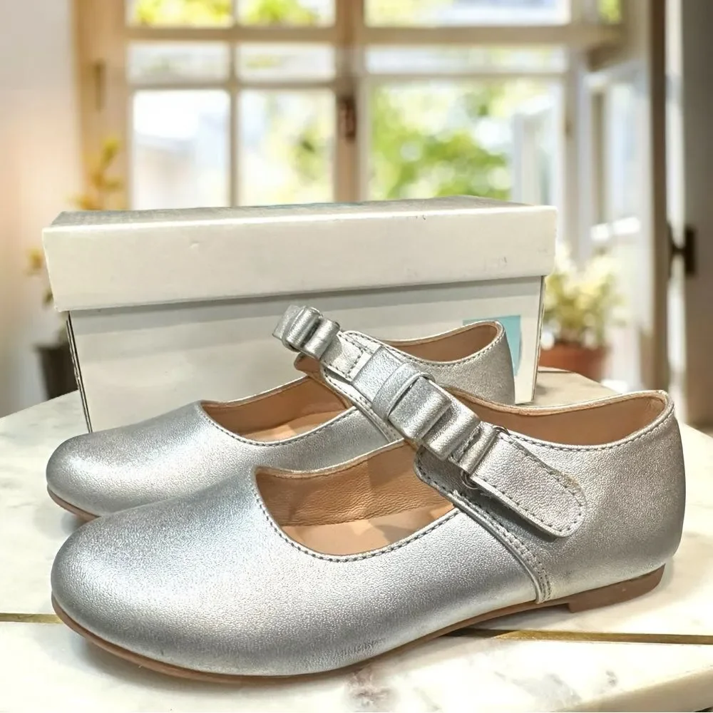 Elephantito Charlotte Leather Bow detail Mary Jane Kids Size 11.5 EU 28